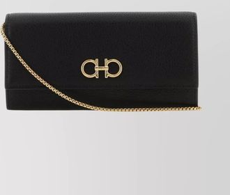 Ferragamo leather gancini wallet gold-tone hardware