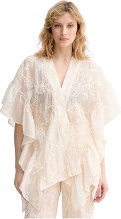 Twinset Donna, Camicette, Beige, Taglia unica, new