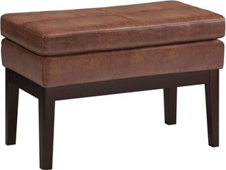 Simpli Home Carlson 27In Mid Century Small Ottoman Bench