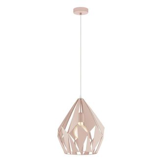 Eglo L&aacute;mpara Colgante Eglo Carlton P 60w Forma Piramidal &Oslash; 31 Cm. Sal&oacute;n Y Comedor. Estilo Sofisticado Y Dise&ntilde;o. Acero. Color Naranja