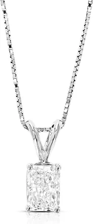 Vir Jewels 1 cttw Radiant Lab Grown Diamond Solitaire Pendant Necklace in 14K Gold with Chain For Women