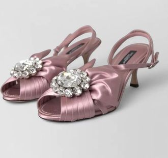 Dolce & Gabbana silk crystal-embellished sandals