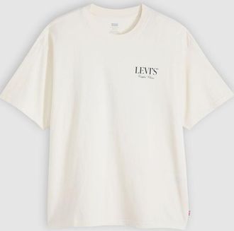 Levi's T-shirt squadrata con stampa - Uomo - L - Bianco / Certified Classics Egret