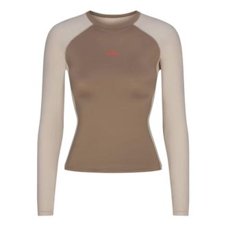 Nike (WMNS) Nike x SKIMS Shine Long-Sleeve Crew-Neck Top Truffle Stone LSLSL9500W-TST