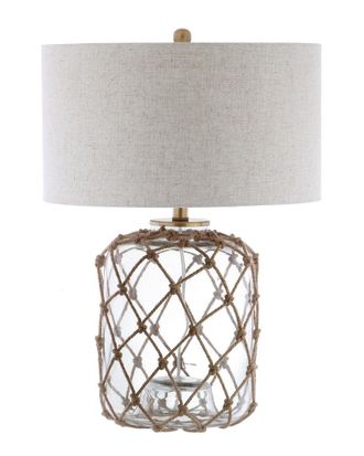 Jonathan Y Designs Jonathan Y Mer 26.5In Glass And Rope Led Table Lamp