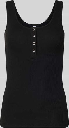 Pieces Slim Fit Tank Top aus Bio-Baumwoll-Mix Modell KITTE in Black, Gr&ouml;&szlig;e XL