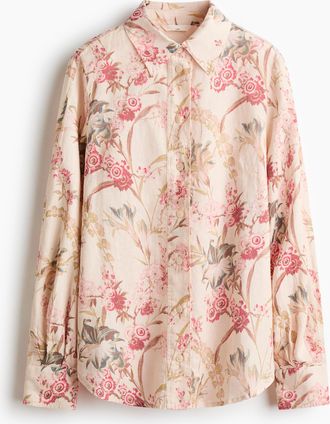 H&M Leinenbluse - Beige