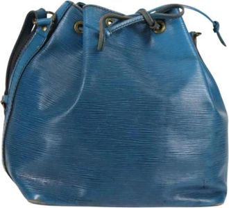 Louis Vuitton Tweedehands leren Louis Vuitton tassen - Dames - Vintage Tas - Blauw - ONE Size - Leer - Vintage