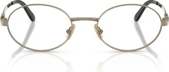 Miu Miu 0mu 50zv Oval Gold Metal Frame Eyeglasses