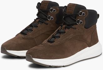 Tommy Hilfiger Mens Suede Runner Boot - Cocoa - US 11.5 / EU 45