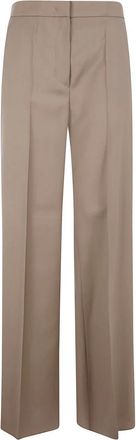 Max Mara Straight Broeken - Dames - Wijde Broeken - Beige - M - Broeken