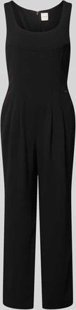 Calvin Klein Jumpsuit mit Rundhalsausschnitt in Black, Gr&ouml;&szlig;e XS
