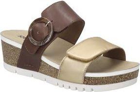 Josef Seibel Quinn 14 Wedge Slide Sandal in Gold K at Nordstrom Rack, Size 10-10.5Us / 41Eu
