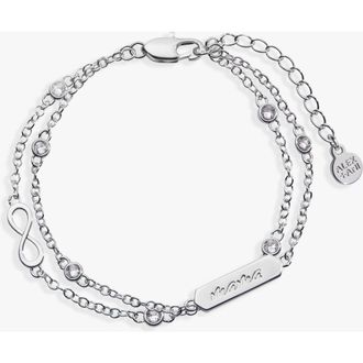 Alex and Ani Mama Infinity Chain Double Strand Bracelet in Silver at Nordstrom