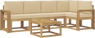 vidaXL Conjunto De Sof&aacute;s De Exterior 6 Uds. Y Beige Vidaxl