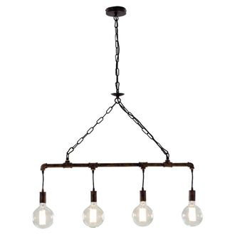 Luce-Ambiente-Design L&aacute;mpara de techo de metal oxidado envejecido de cuatro luces