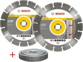 Bosch Set 2 Discos De Diamante (230x23 Mm) Y Tuerca Sds-click 06159975h5