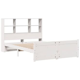 Berkfield Home Decorative Bookcase Bed without Mattress White 160x200cm Solid Wo | Size: 160x200 cm