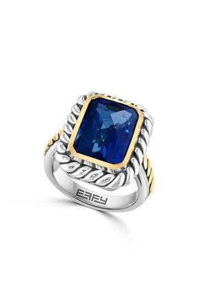 Effy Two-Tone London Blue Topaz Ring at Nordstrom Rack, Size 7