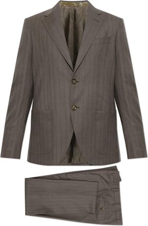 Etro Woolen Kostuum - Heren - Business pakken - Grijs - XL - Wol - Kostuums