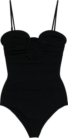 Magda Butrym Rose-Embellished Swimsuit - Womens - Polyamide/Elastane