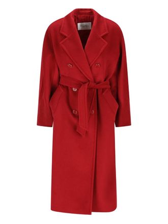 Max Mara belted coat - women - Virgin Wool/Cashmere - 36 - Red