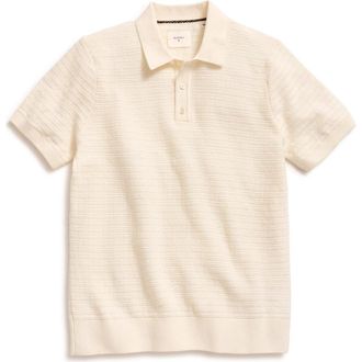 Billy Reid Lachlan Links Polo in White at Nordstrom, Size Xx-Large