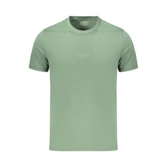 Guess Groene Katoenen T-Shirt voor Mannen