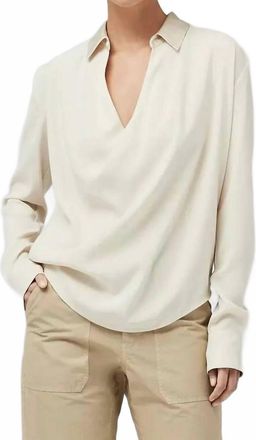 Rag & Bone Phillipa Satin Blouse In Cream