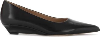 Kazar zwarte pumps op sleehak - Dames - Pumps - Zwart - 40 EU - Leer - Schoenen
