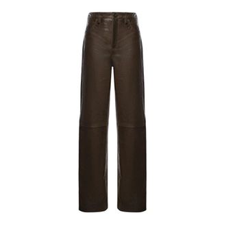 Golden Goose Leather Trousers - female - Golden Goose - Leather Trousers - Brown - M - Trousers