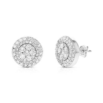 Vir Jewels 1.35 cttw Lab Grown Diamond Composite Earrings in Sterling Silver With Push Backs For Women