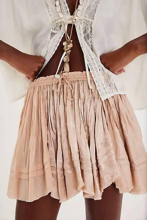 Free People Third Charm Shine Mini Skirt In Blush
