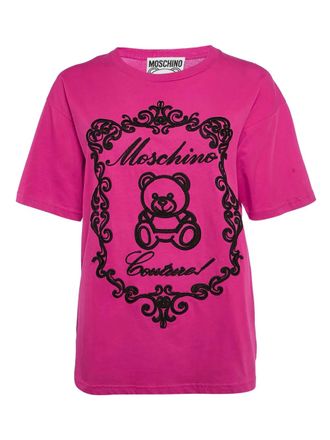 Moschino Polo Bear-print T-shirt - Pink