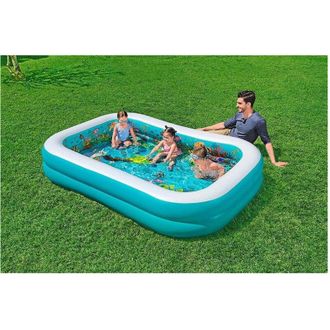 Trade Shop Trade Shop - Piscina Avventura Marina 3d 262x175x51cm Rettangolare 2 Anelli Occhialini 3d 54177