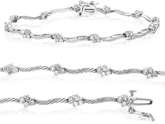 Vir Jewels 1.20 cttw Diamond Bracelet in Sterling Silver
