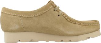 Clarks Wallabee - Dames - Veterschoenen - Beige - 39 EU - Leer - Schoenen