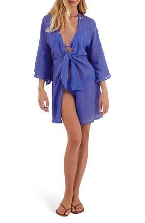 Vix Solid Perola Cover-Up Shirt in Blue at Nordstrom Rack, Size X-Small