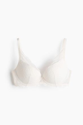 H&M Lace Super Push-up Bra in White at Nordstrom, Size 36C