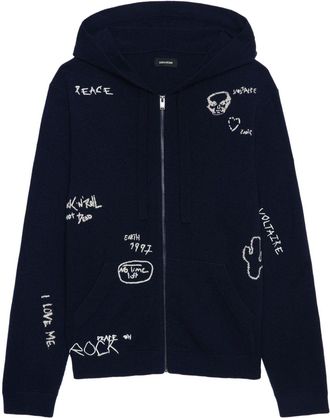 Zadig&Voltaire Clash cardigan - men - RWS Merino Wool/Cashmere - L - Blue