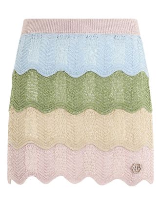 Philipp Plein Mini Skirt Color Wave