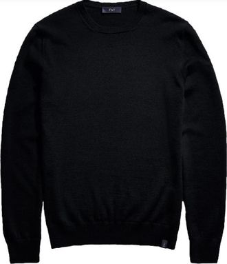 Fay Mens Luxurious 100% Wool Sweater - Black - Size EU 50 (Mens)