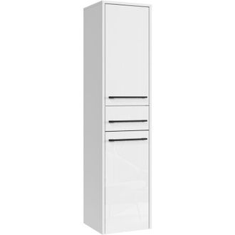 Badplaats Mobile da bagno Florence 30 x 35 x 130 cm Bianco lucido - con 2 ante e 1 cassetto