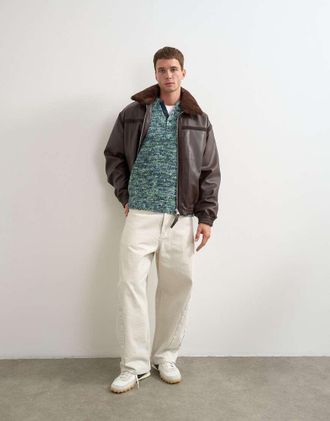 Topman polo in maglia con lavorazione twist vestibilit&agrave; classica verde petrolio