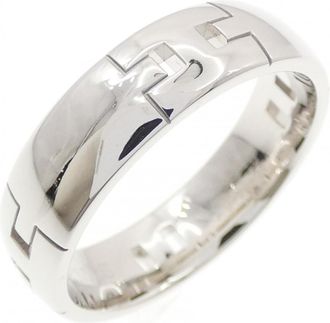 Herm&egrave;s White Gold (18K) Band Ring (Pre-Owned)