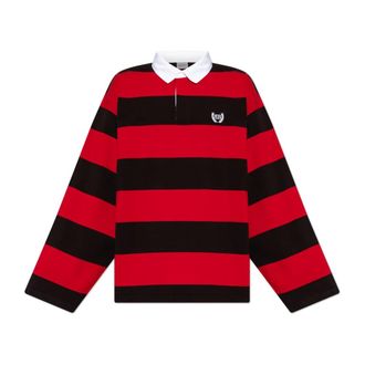 Balenciaga Shirt with Stripe Pattern - male - Balenciaga - Polo Shirts - Red - S - Tops
