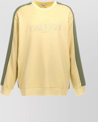 Lanvin embroidered side curb crewneck sweater