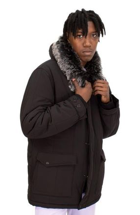 Lords of Harlech Duffy Quilted Ripstop Parka Jacket in Black at Nordstrom, Size X-Large