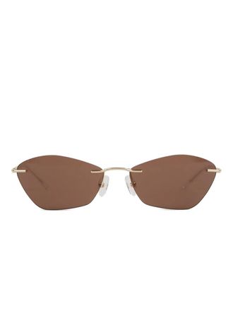 Alexander McQueen Eyewear Occhiali da sole cat-eye - Marrone