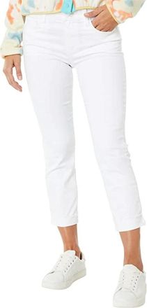 Kut from the Kloth Womens KUT from the Kloth Amy Jeans White Denim Straight Leg Cropped DDR2642